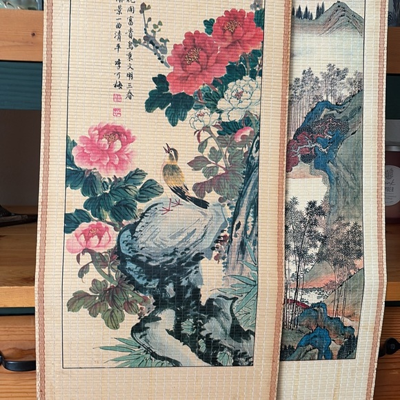Vintage | Art | Vintage Pair Asian Wood Scroll Wall Hangings | Poshmark